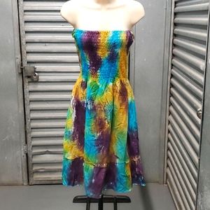 Woman's Medium, Karizma, Tye Dye, strapless dress